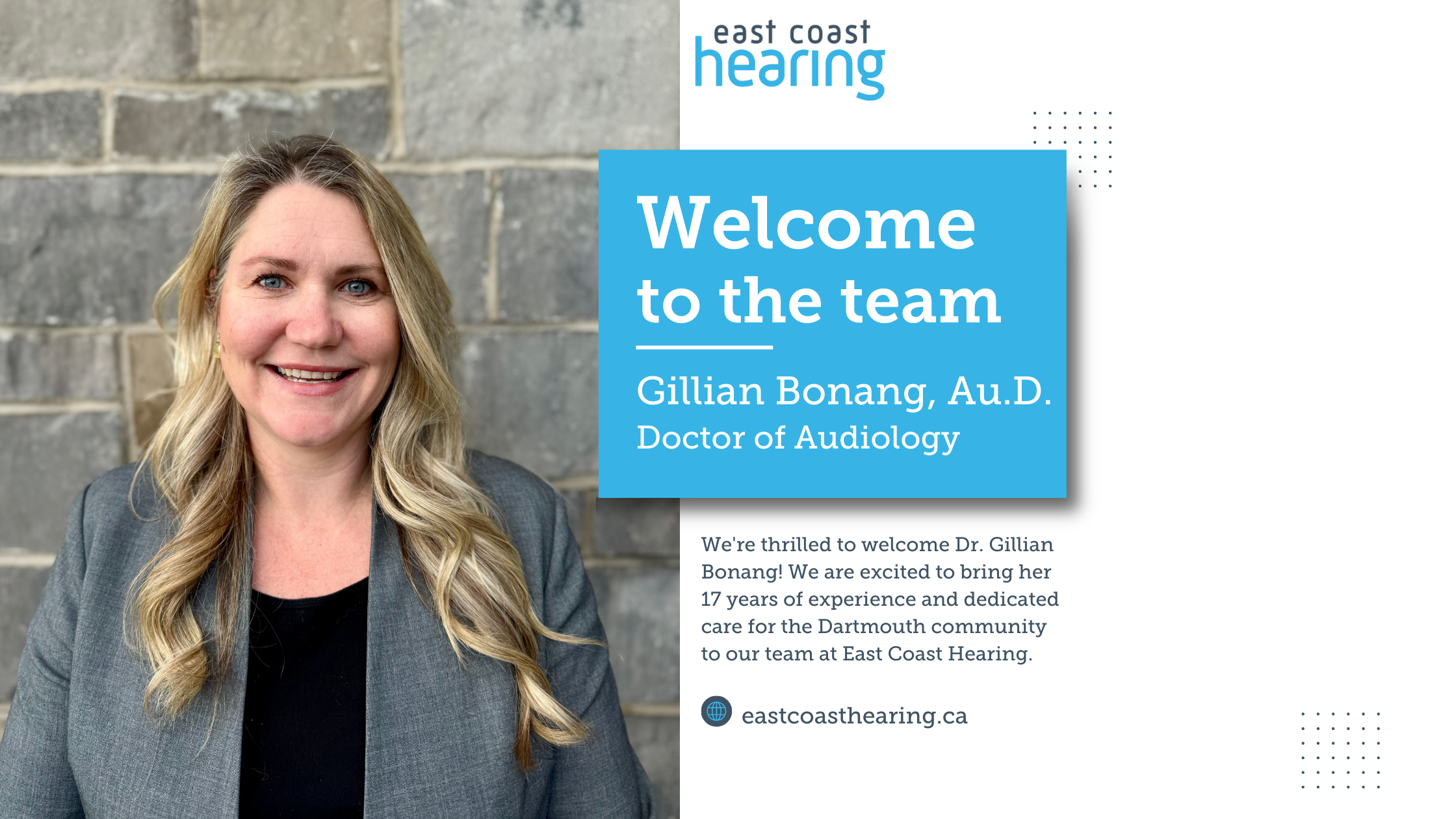 East Coast Hearing Welcomes Dr. Gillian Bonang