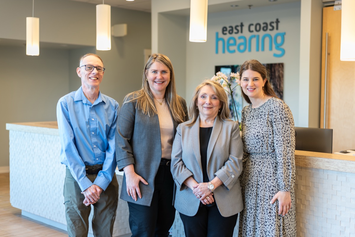 East Coast Hearing Dartmouth team — Wayne, Anna, Gillian, and Aimee